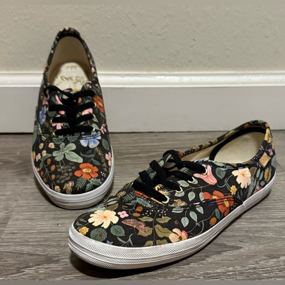 Keds x Rifle Paper Co Champion Floral Sneakers Strawberry Fields Women - Picture 2 of 7